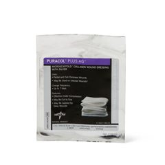 Medline Puracol Plus AG+ Collagen Wound Dressings with Silver, 1 Each