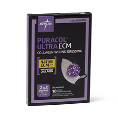 Medline Puracol Ultra ECM Collagen Wound Dressings, 10 Each per Box