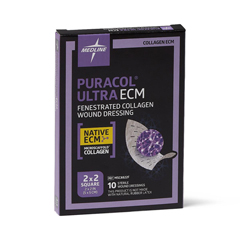 Medline Puracol Ultra ECM Collagen Wound Dressings, 10 Each per Box