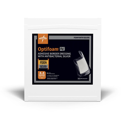 Medline Optifoam Ag+ Adhesive Foam Dressings, 1 Each
