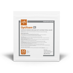 Medline Optifoam Ag+ Adhesive Foam Dressings, 1 Each