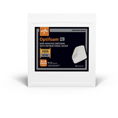 Medline Optifoam Ag+ Nonadhesive Foam Dressings, 1 Each