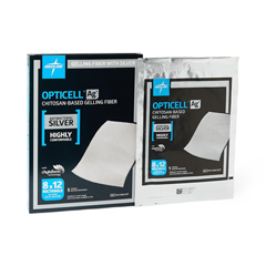 Medline Opticell Ag+ Silver Antibacterial Gelling Fiber Wound Dressings, 5 Each per Box