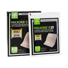 MEDMSC99812EPZ - Medline - Maxorb II Silver Alginate Wound Dressing, 8 x 12, in Educational Packaging