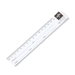 Medline Educare Paper Wound Ruler, 25 Rulers per Pad, 25 EA/PD