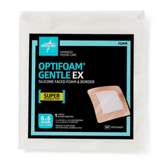 Medline Optifoam Gentle EX Bordered Foam Dressing, 6