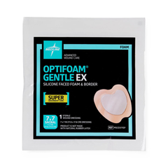 Medline Optifoam Gentle EX Sacrum Foam Dressing, 7