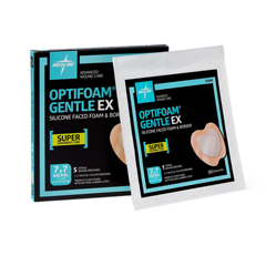 Medline Optifoam Gentle EX Sacrum Foam Dressing, 7