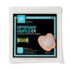 Medline Optifoam Gentle EX Sacrum Foam Dressing, 9