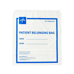 MEDNON026310 - Medline - Plastic Patient Belonging Bag with Drawstring, White, 250 EA/CS
