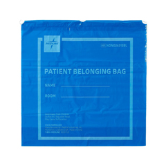 MEDNON026315BL - Medline - Patient Belongings Bag with Drawstring, 20 x 20, Blue, 250 EA/CS