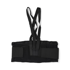 Medline Back Support with Suspenders, Black, Size 2XL for 42
