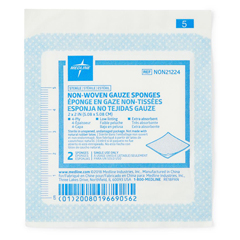 MEDNON21224HH - Medline - Gauze Sterile Nonwoven 4-Ply Sponges, 2 x 2 in 2-Packs