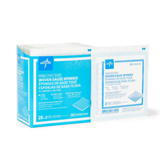 Medline Sterile 100% Cotton Woven Gauze Sponges, 50 EA/BX