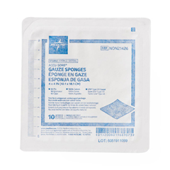 MEDNON21426H - Medline - Sterile 100% Cotton Woven Gauze Sponges, 10 EA/BX