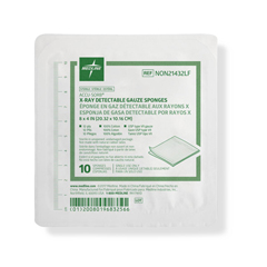 Medline Sterile X-ray Compatible Gauze Sponges, 12-Ply, 8