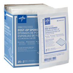 Medline Sterile Post-Op Gauze Sponge, 4