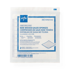 MEDNON21446HH - Medline - Gauze Sterile Nonwoven 6-Ply Sponges, 4 x 4, 2 EA/PK