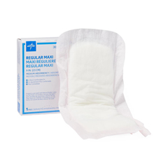 MEDNON241278H - Medline - Nonsterile Sanitary Maxi Pads with Adhesive Strip, Packaged in Individual 4 Vending Box, 9, 1/EA