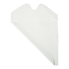 MEDNON24267A - Medline - Disposable Waterproof Plastic White Bibs, 15 x 20