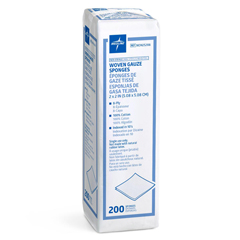 MEDNON25208 - Medline - Nonsterile 100% Cotton Woven Gauze Sponges, 5000 EA/CS