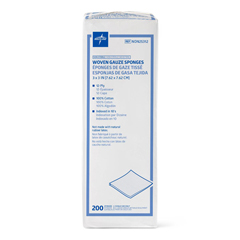 Medline Woven Nonsterile Gauze Sponges, 12 Ply, 3
