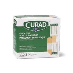 MEDNON25500QS - Medline - Quick Strip Plastic Sterile Adhesive Bandages, 0.75 x 3, 1200 EA/CS