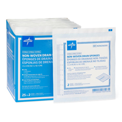 Medline Avant Sterile Nonwoven Gauze Drain Sponge, 50 EA/BX