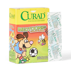 MEDNON256130 - Curad - Medtoons Adhesive Bandage, Cartoon, No, 1200 EA/CS
