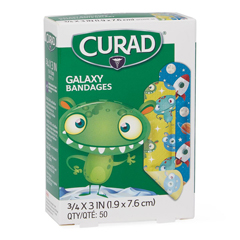 CURAD Galaxy Plastic Adhesive Bandage,  3/4
