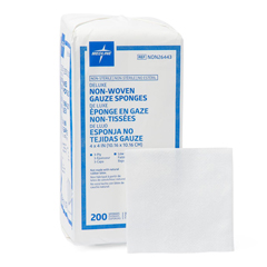 MEDNON26443H - Medline - Deluxe Nonsterile Nonwoven 3-Ply Gauze Sponges, 4 x 4, 200 EA/PK