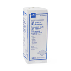 Medline Deluxe Nonsterile Nonwoven 4-Ply Gauze Sponges, 4