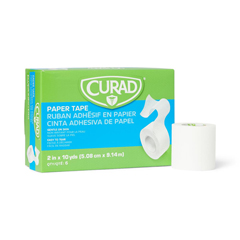 Curad Paper Adhesive Tape, White, 6 RL/BX