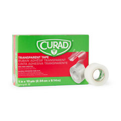 Curad Transparent Adhesive Plastic Tape, Transparent, 12 RL/BX