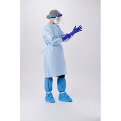 Medline ChemoAire Chemotherapy Gown, Blue, Size XL, 30 EA/CS