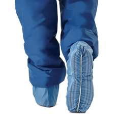 MEDNON29858Z - Medline - Multilayer Shoe Covers with Nonskid Stripes, Blue, Size Regular/Large, 100 EA/BX