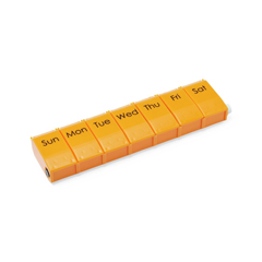 MEDNON36670 - Medline - 7-Day Pill Organizer with Lock, Orange, 1X/Day, 6 EA/CS
