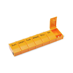MEDNON36670H - Medline - 7-Day Pill Organizer with Lock, Orange, 1X/Day, 1/EA