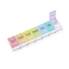 MEDNON36680 - Medline - 7-Day Pill Organizer with Easy Push Buttons, Multicolor, 1X/Day, 6 EA/CS