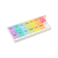 MEDNON36690H - Medline - 7-Day Pill Organizer with Easy Push Buttons, Multicolor, 2X/Day, 1/EA