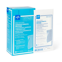 Medline Sterile Adhesive Surgical Dressing, 8