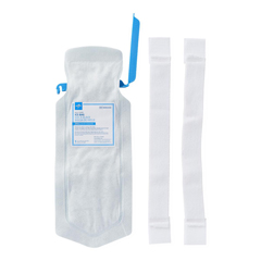 MEDNON4450 - Medline - Refillable Ice Bag with Clamp Closure and Hook-and-Loop Straps, White, 5 x 12