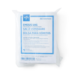 MEDNON70600SL - Medline - Clean Sack Emesis Bag with Paper Funnel and Graduations, Clear, LDPE, 25 EA/SL
