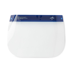 Medline Disposable Face Shield with Elastic Band, XL 9.5