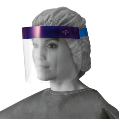 MEDNONFS400H - Medline - Disposable Face Shield with Foam Top and Elastic Band, 3/4 Length, 1/EA