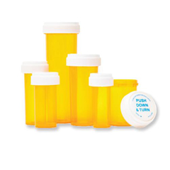 MEDNONPHAR2060 - Medline - Amber Prescription Vial with Reversible Cap, 60 Dram, 115/Case, 115 EA/CS