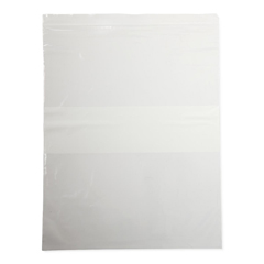 MEDNONZIP1215Z - Medline - Plastic Bags with Zip Closure and White Write-On Block, 2 mil, 12 x 15, 100 EA/BG