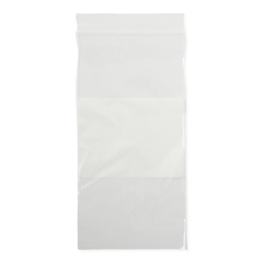 MEDNONZIP48Z - Medline - Plastic Bags with Zip Closure and White Write-On Block, 2 mil, 4 x 8, 100 EA/BX