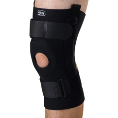 Medline U-Shaped Hinged Knee Supports, Black, Small, 1/EA