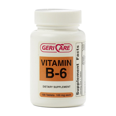 Medline Generic OTC Vitamin B-6, Tablets, 100 Mg, 100 Bt